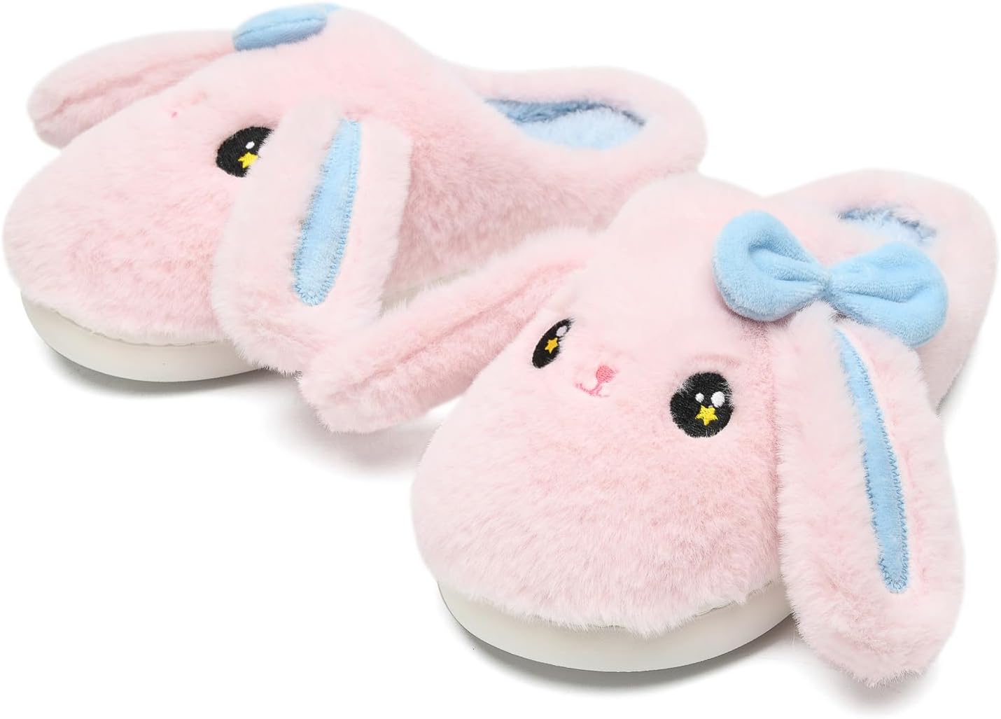 Pink Bunny Plush Slippers