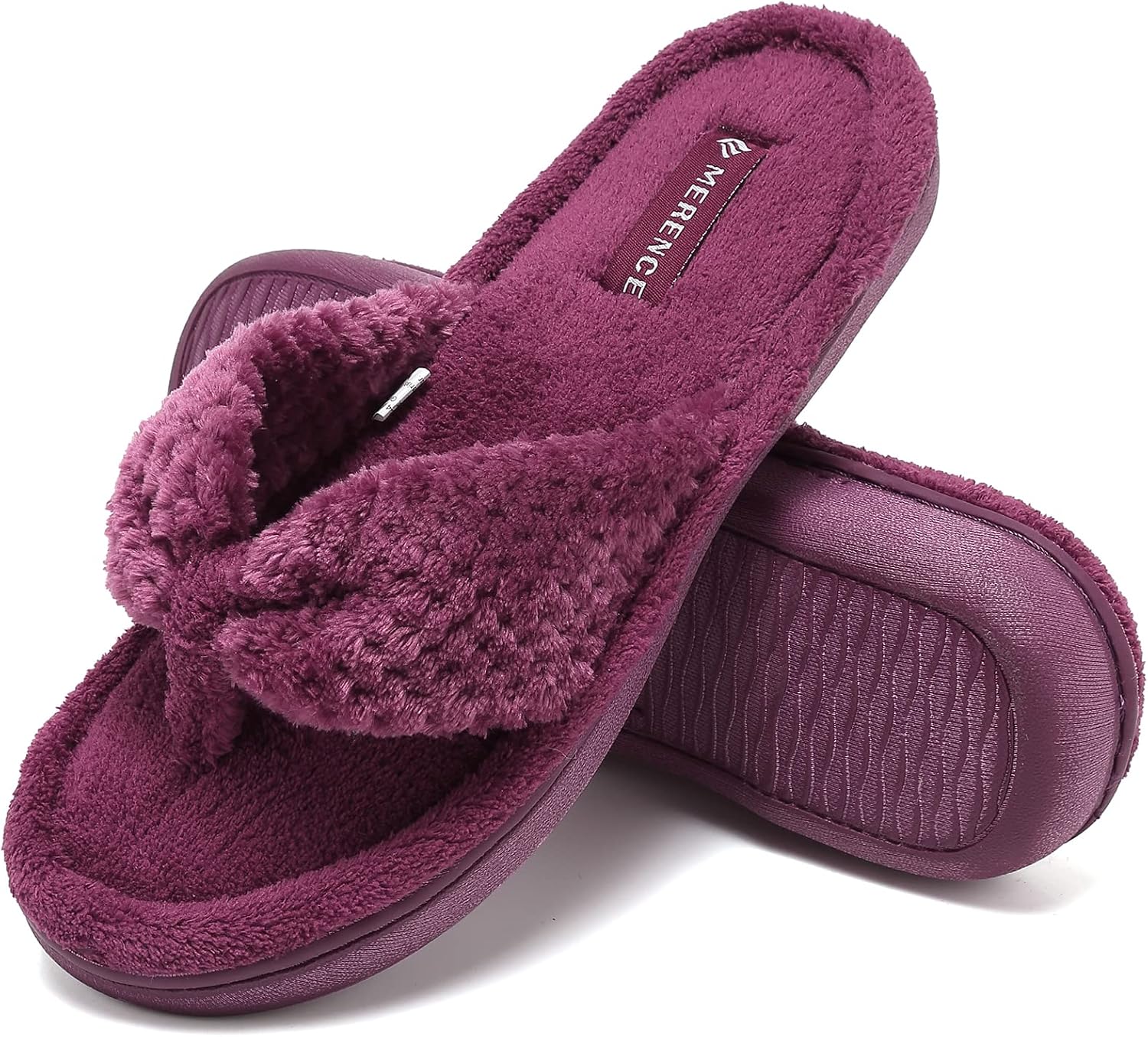 MERENCE Purple Thong Slippers