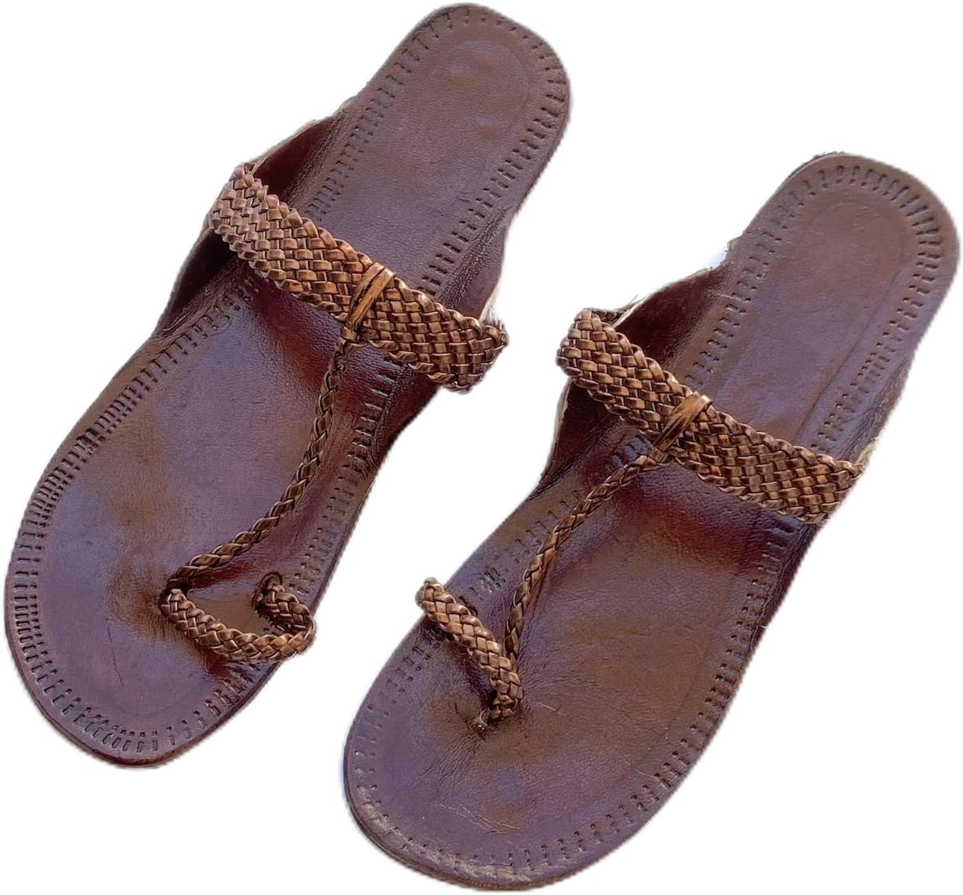CUSHIONAIRE Brown Woven Thong