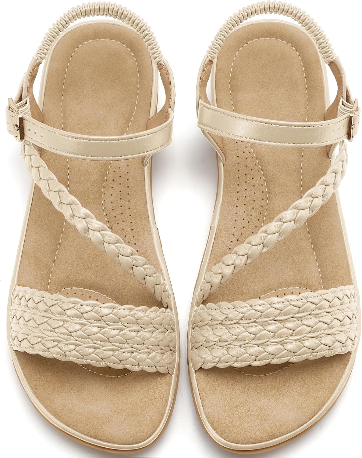 CUSHIONAIRE Braided Strap Sandals