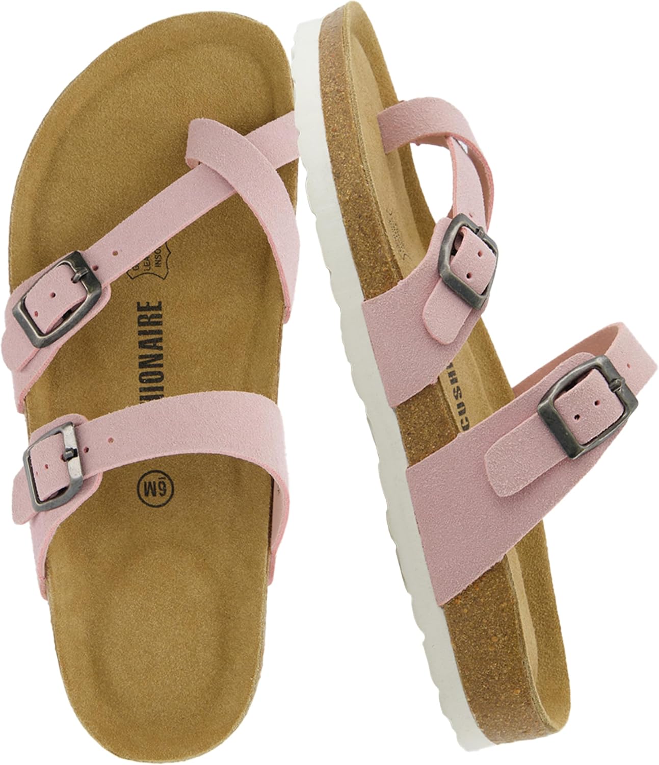 CUSHIONAIRE Pink Suede Sandals